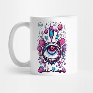 horror and cute  eyes fantastic and gotic graphic design ironpalette Mug